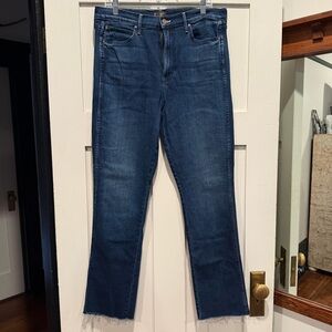 MOTHER Women’s Jeans High Waisted Rascal Sneak Fray, size 33